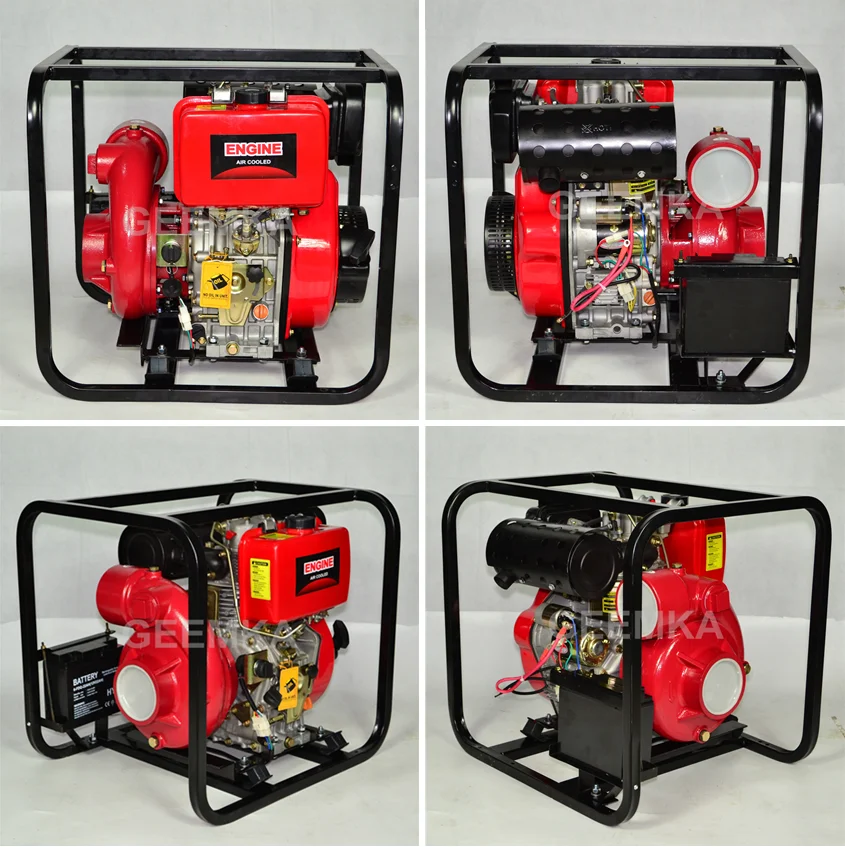 portable cast iron high pressure 13hp 80mm 3inch diesel engine water pump