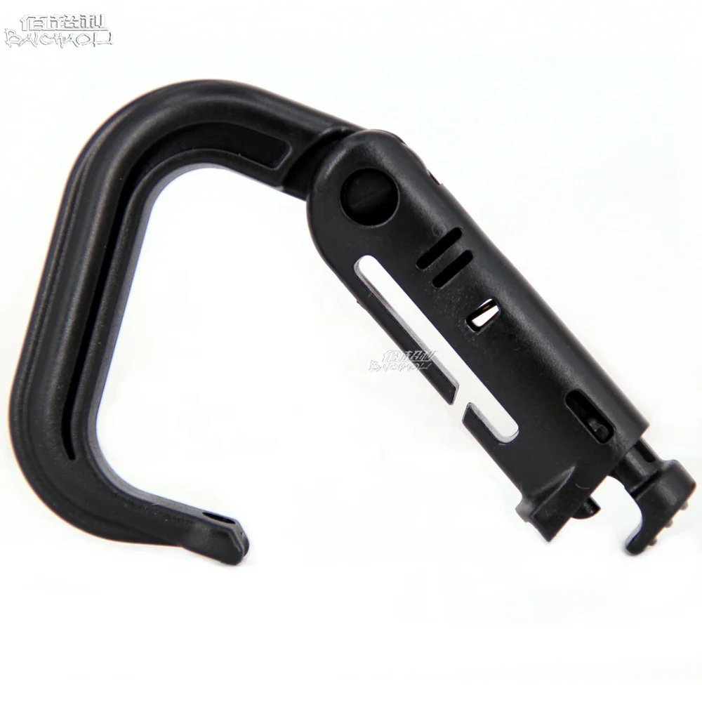 OEM/ODM 6#D shaped plastic steel 55mm snap Tactical Quick link spring camping hiking bag clip full black key chain carabiner