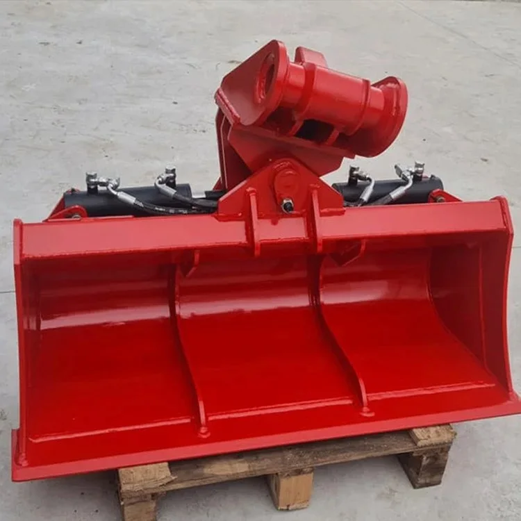 Construction machinery works attachment hydraulic rotating tilt bucket for kubota excavator