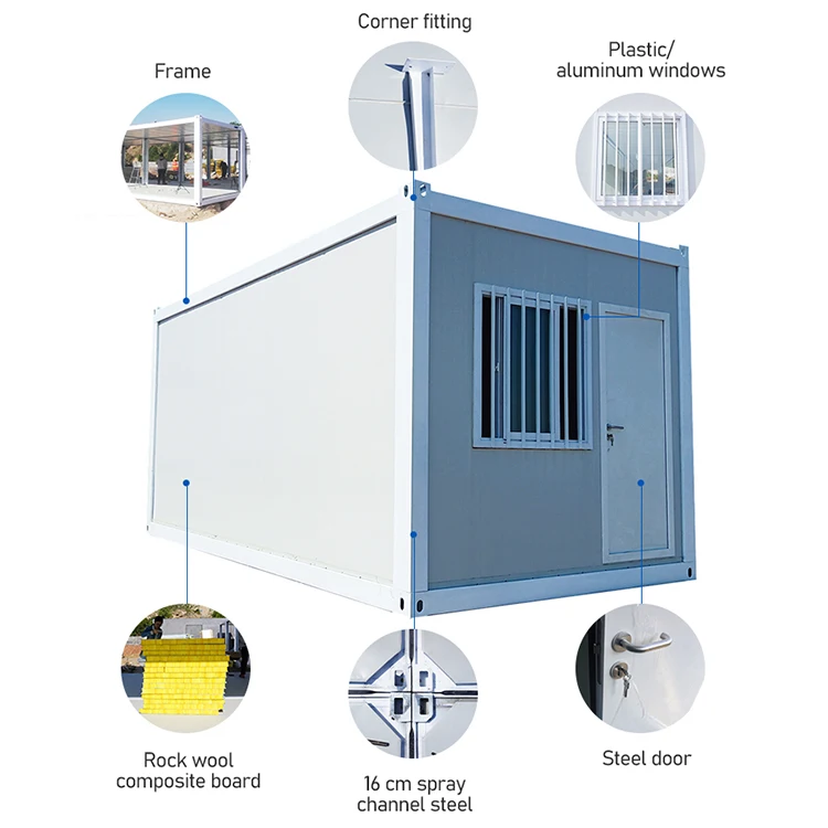 New Product 20 Ft Fast Assemble Custom Light Steel Structure Durable Flat Pack Container House For Warehouse