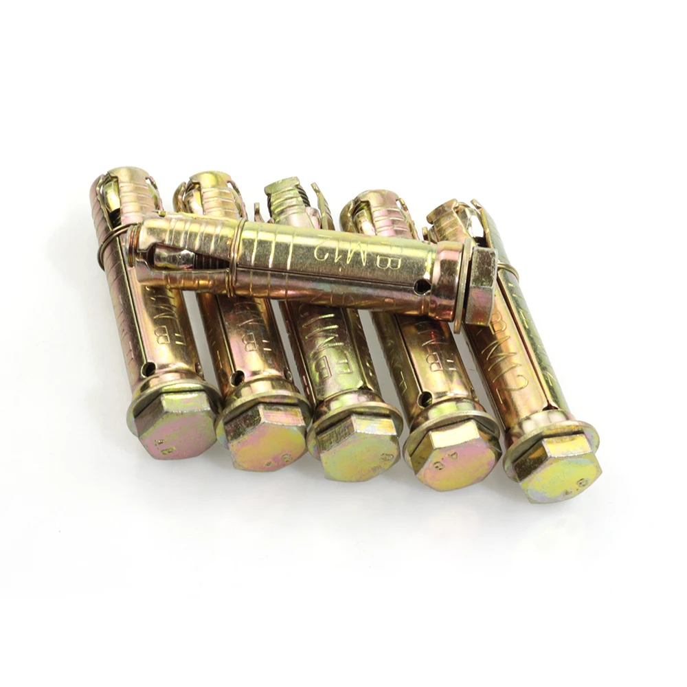 Yellow Zinc Plated M6-m16 Zinc Plated 3pcs Fix Bolt With Hook