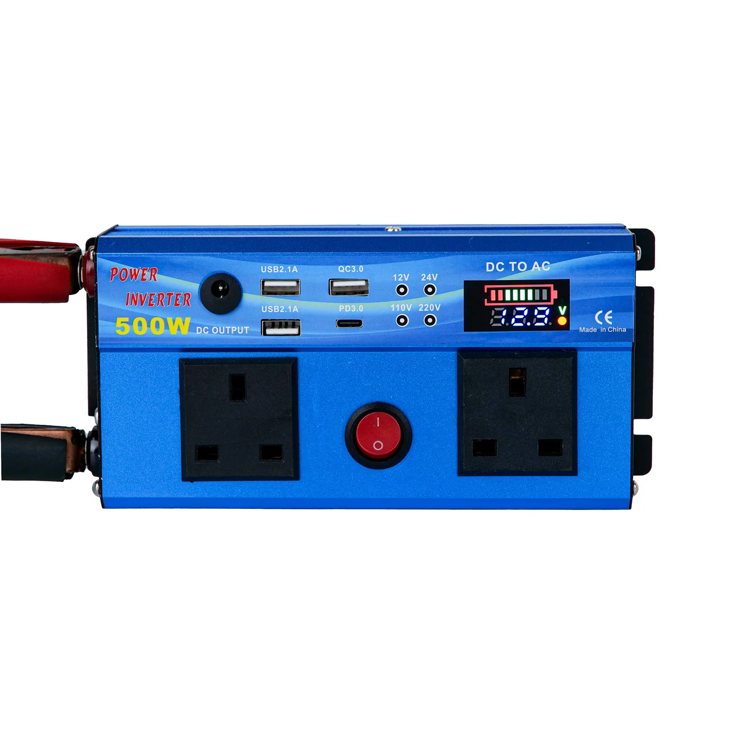 Solar Inverter 500W Dc To Ac Inverter With LED Display Type C Port Modified Sine Wave Inverter