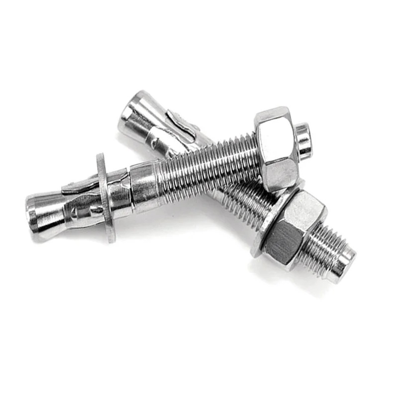 Galvanized Custom M6-M24 Expansion Hex Washer Nut Bolt Anchor 316 304 Stainless Steel Wedge Anchor for Concrete