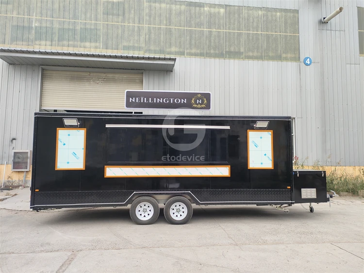 Mobile Square Food Truck Ice Cream Hot Dog Food Cart Mobile Food Trailer Restaurant