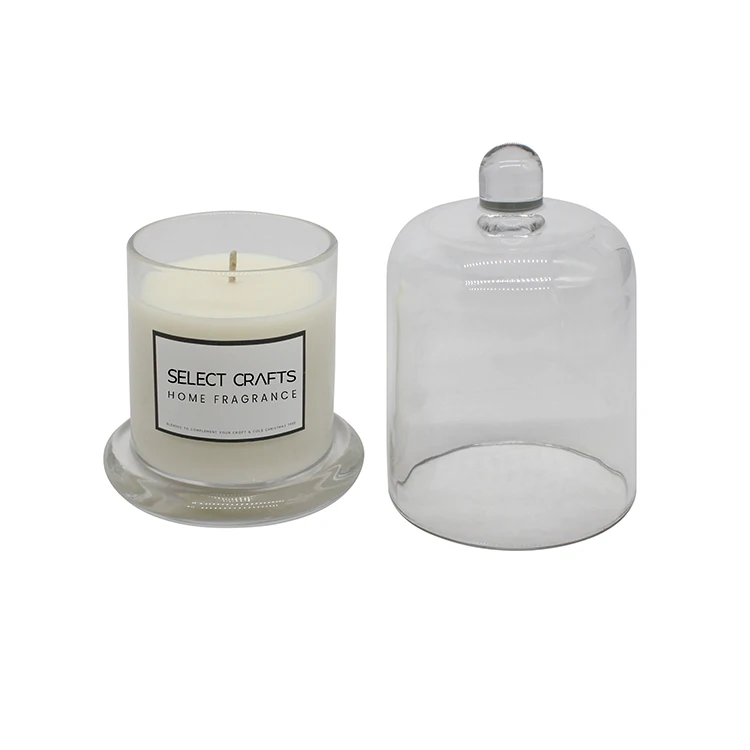 Custom Home Decorative Bell Glass candle for Wedding Birthday Party Dome Scented Candle