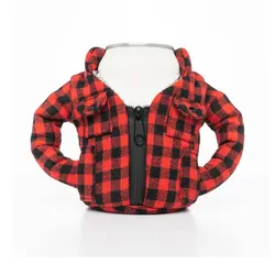 Custom Waterproof Down Life Jacket Shape Insulated Can Koozy Holder Cold Beer Coats Beer jacket With Zipper