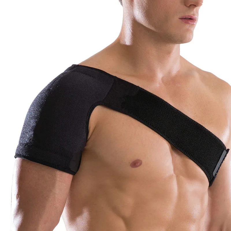 Adjustable breathable shoulder stability support brace for shoulder protection strap