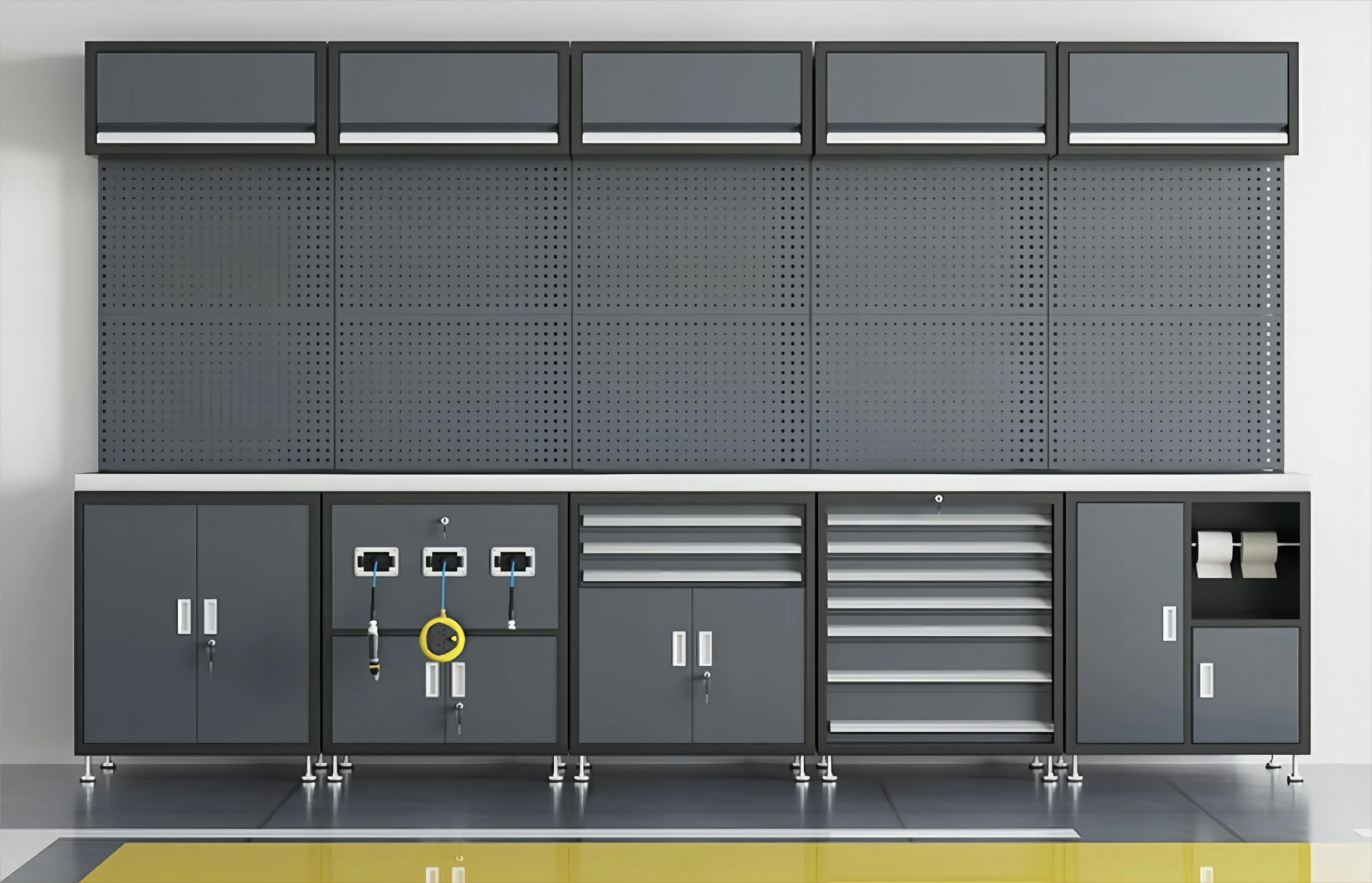 PULAGE OEM ODM wholesale Garage Storage Modular Workbendh Tool Cabinets Heavy Duty Workshop Furniture Metal Work Bench Wholesale