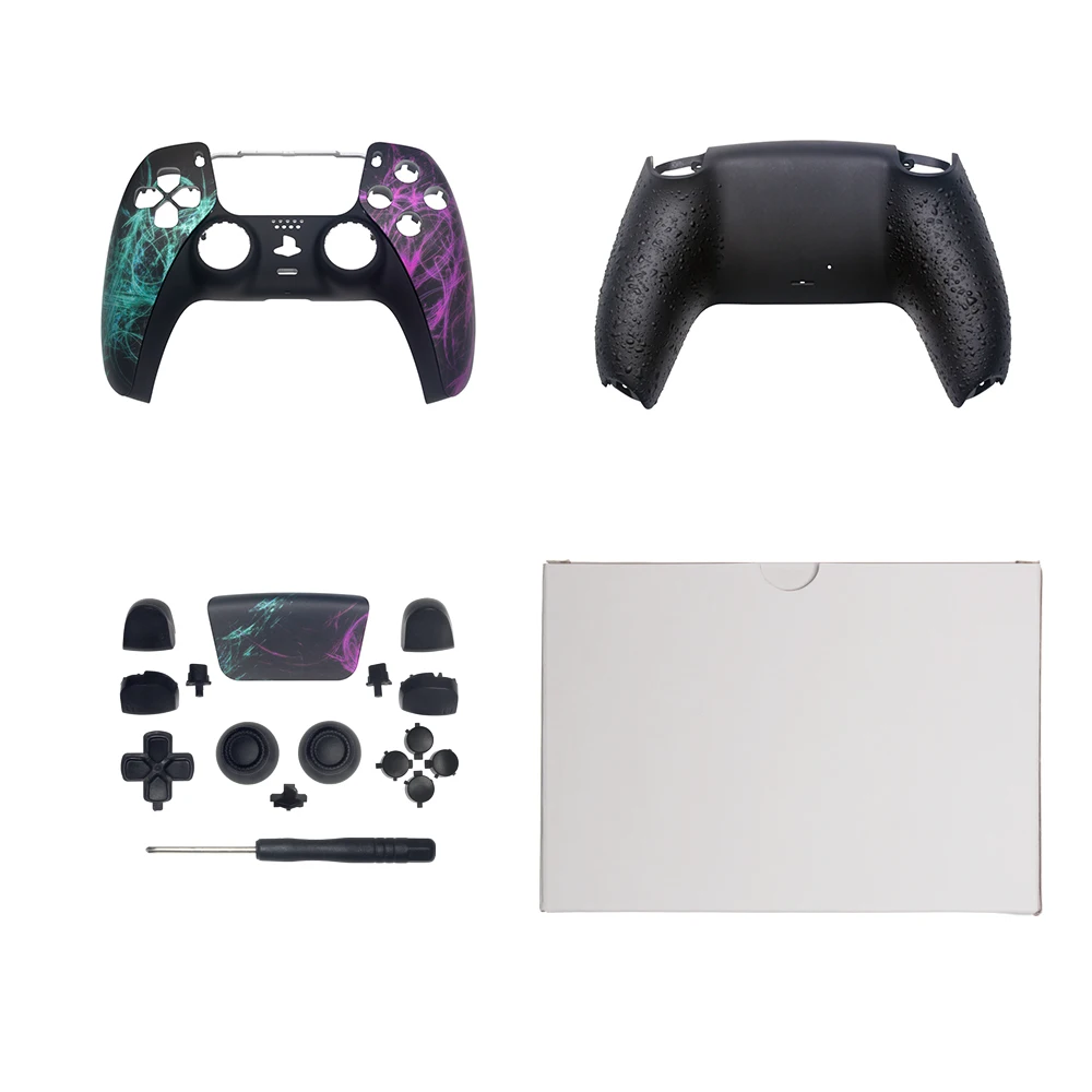 Customized Gaming Gamepad Cover DIY Design Hydro Dipping Controller Front Back Shell for PS5 Controller Button