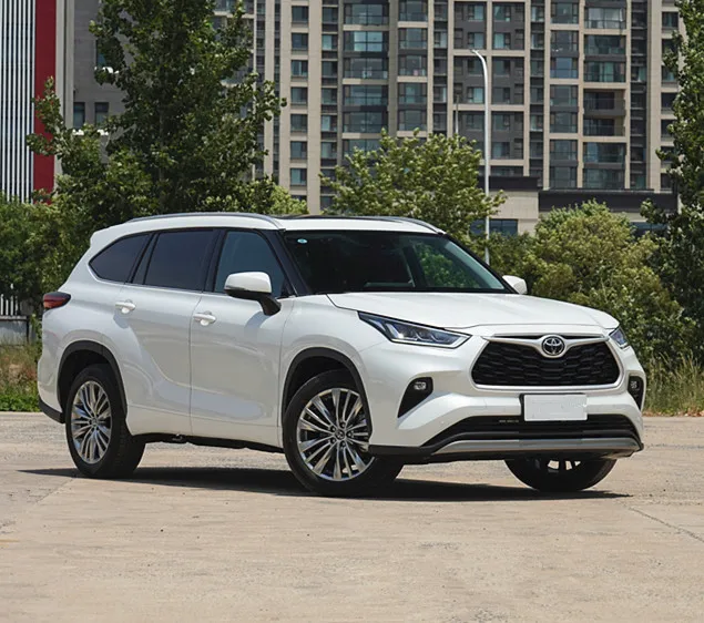 Toyo-ta Highlander Hybrid Platinum AWD SUV New Gasoline Car Dark Interior with Panoramic Sunroof