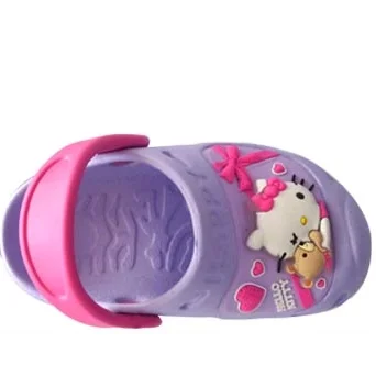 
China kids Hello Kitty girls manufacturer purple eva garden clogs shoes for beach 