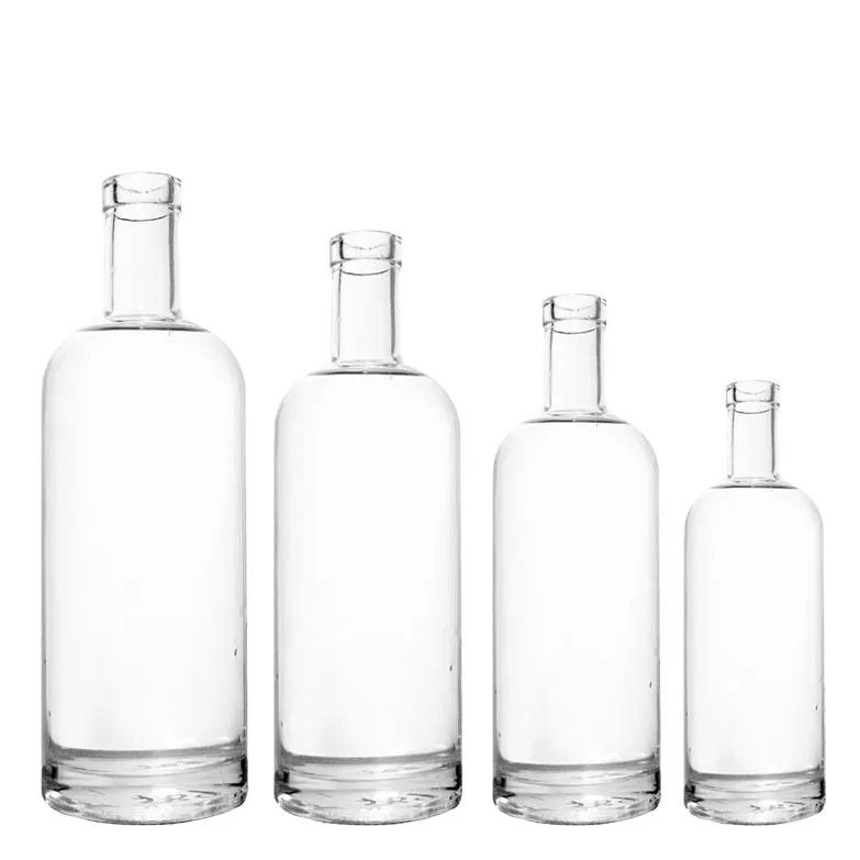 Liquor Wholesale Brandy Whisky High Quality Brewing Distilled Wine Brandy Bottle Liquor Glass Bottle