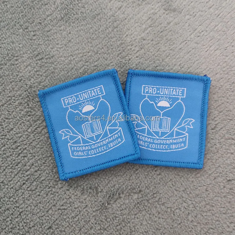 woven patch Free sample designer design can print brand logo freely choose size