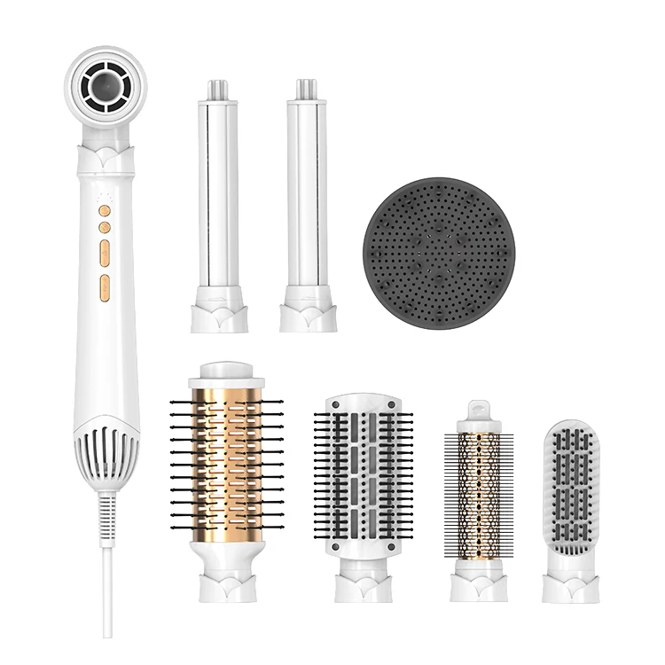 Five Plus 110000 Rpm 7 6 5 in 1 Auto Wrap Multi Hair Styler Wholesale Strong Cold Hot Air Brush Comb High Speed Hair Blow Dryer