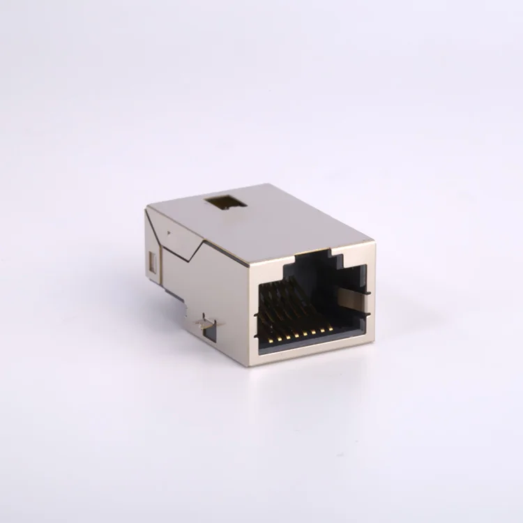 8P8C rj45 модульный Средний Монтажный таб-собственный Rj45 Pcb трансформатор экранированный разъем поверхностного