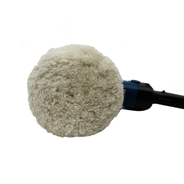 Wool Polishing Cutting Pads Hook Loop Polishing Pad for Compound, Cutting and Polishing Car Polishing Pad Backing Plate 7 Inch