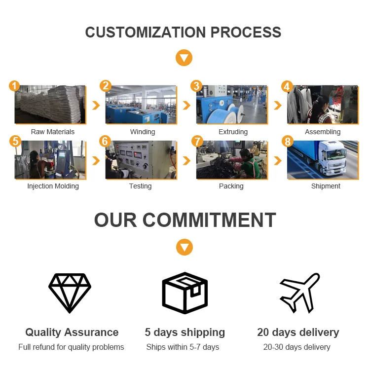 Top Quality Brazil 12/16/20A  3 Round Pin Plug Power Cords Black Kettle Plug with Open Ended Power Cord For Household appliances