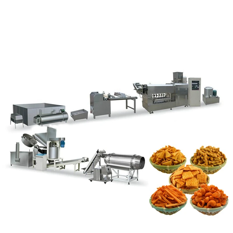 Multi flavor fried snacks pellet chips making machine