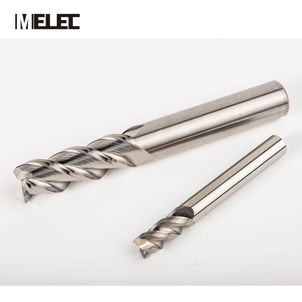Инструменты для токарного станка с ЧПУ MELEC, индивидуальные D12 * 35 * D12 * 75 мм, 3 канавки, плоская алюминиевая/алюминиевая концевая фреза для дерева и пластика
