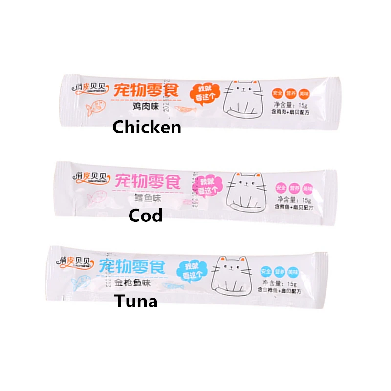 Factory Hot Selling High Quality Cat Food Snack Raw Material Pet Snacks Chicken Tuna Creamy Treats Snack Wet Food For Cats