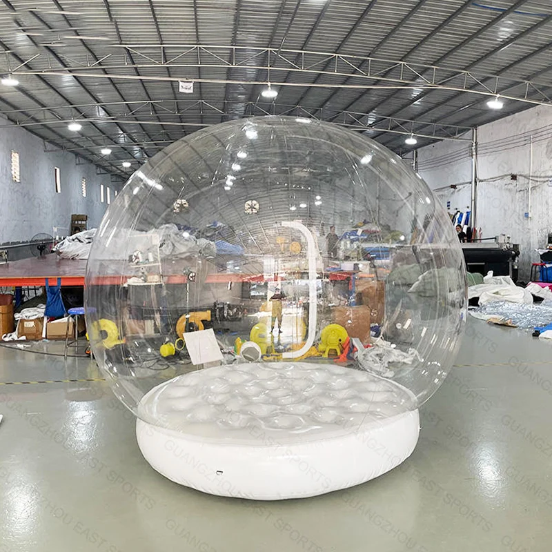Outdoor Decorations Clear Dome Christmas Human Life Large Size Inflatable Snow Globe For Live Show