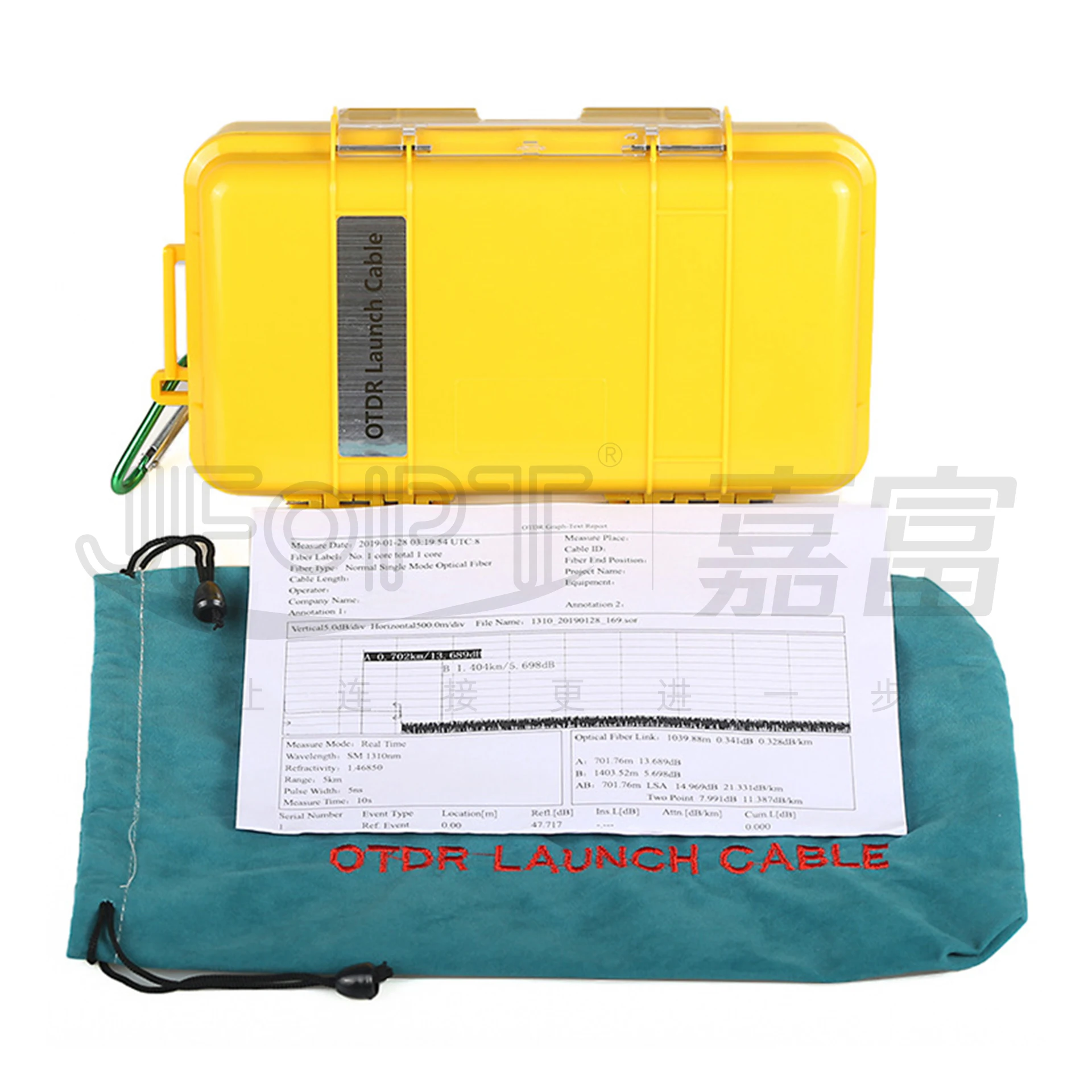 High Quality 1KM 2KM Singlemode Multimode Test Fiber Ring Optical Fiber Tester ST SC FC LC E2000 Connector OTDR Launch Cable Box