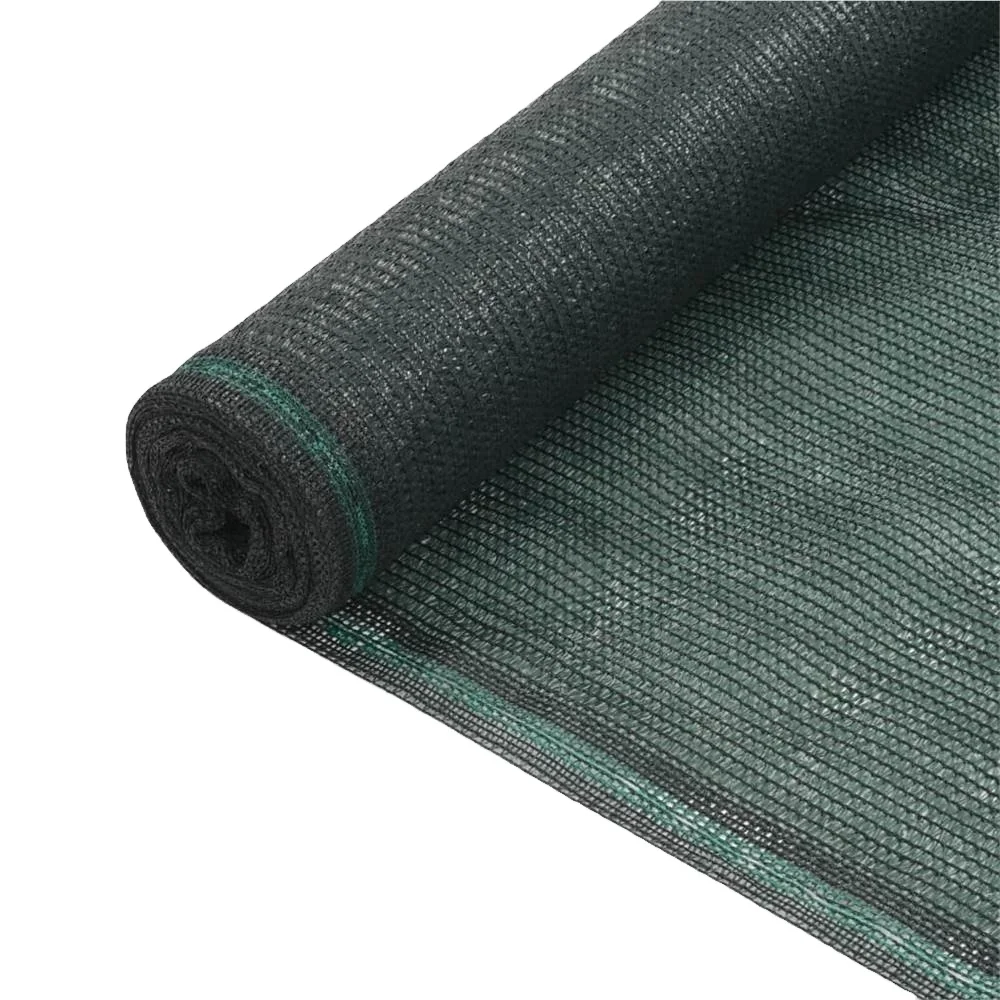 Темно-зеленый черный солнцезащитный сетчатый материал HDPE для наружного ограждения