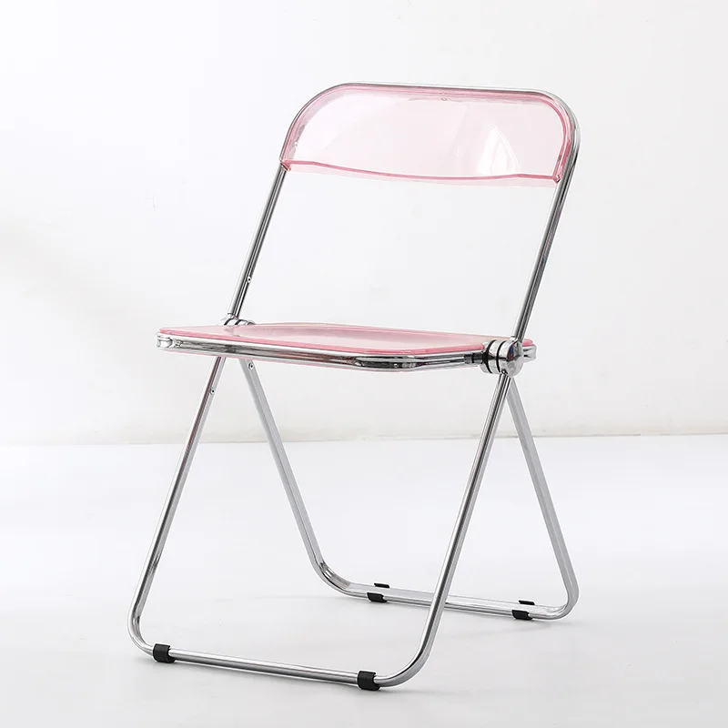 Hot Sale Modern Transparent Acrylic Outdoor Folding Chair Plastic Chairs With Metal