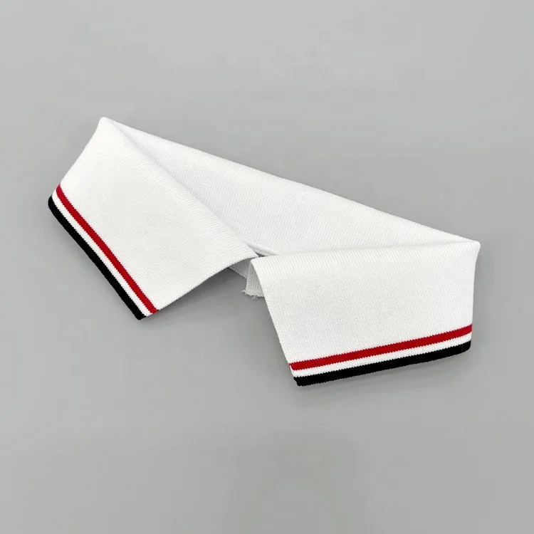 Factory Custom 95% Cotton 5% Spandex Rib Knit Collar Cuff
