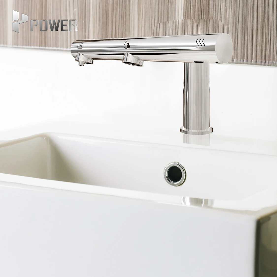 Self-Designed Patent Certification Bathroom Sink 3 In 1 Smart Faucet Hand Dryer With Soap Dispenser