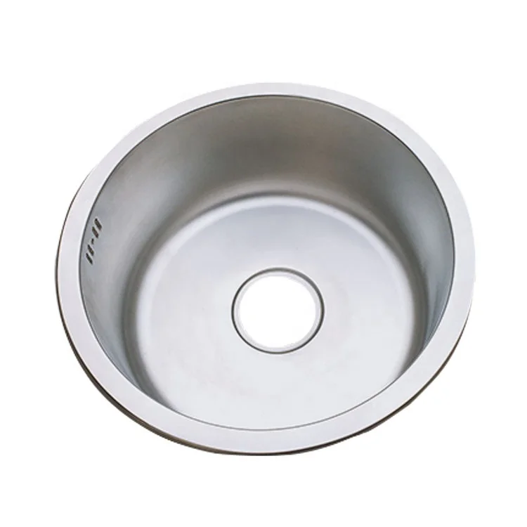 Foshan round sink sinking small single basin stainless steel kitchen undercounter wash basin