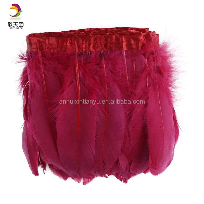 Clothing Garments White Feathers Trim Goose Feather Fringe for Sale