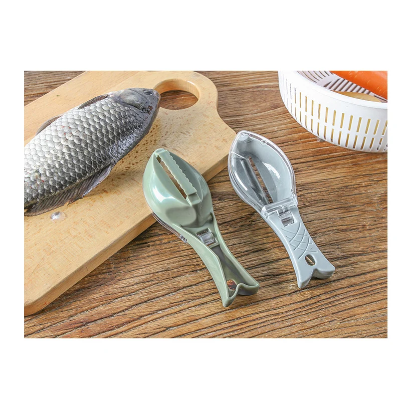Fish Skin Brush Scraping Fishing Scale Brush Graters Fast Remove Fish knife Cleaning Peeler Scaler Scraper With Knife Device