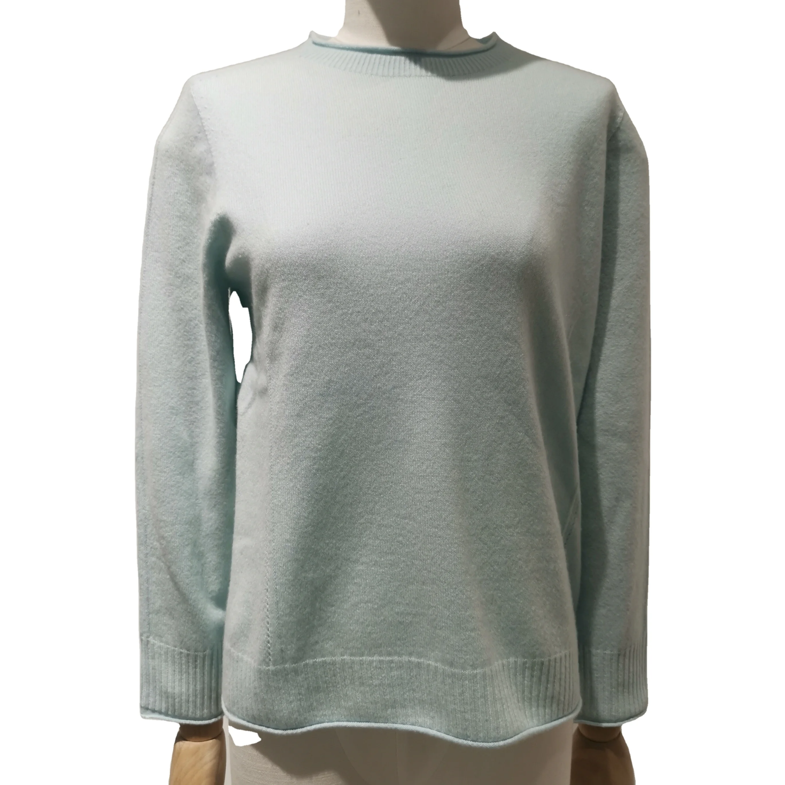 
Solid Color Bottoming Basic Sweater 100%cashmere Wool Sweater Hot Selling 
