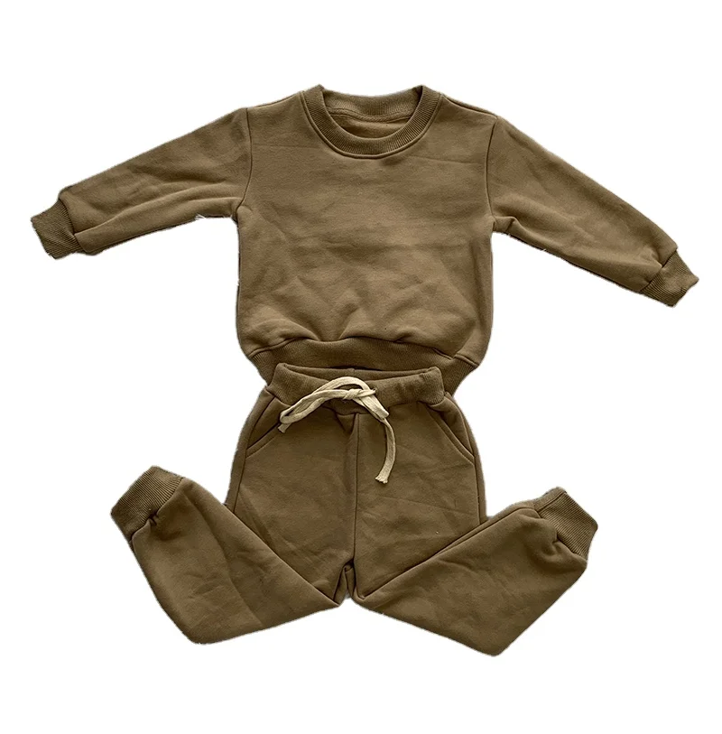 RTS baby clothing sets long sleeve bodysuit jumpers for kids hemp crewneck
