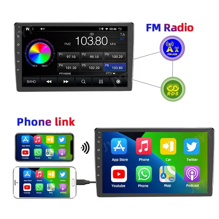  Автомагнитола с Gps-навигацией головное устройство 1din Dvd-плеер Android 9