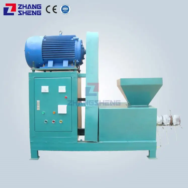 Mechanical small biomass charcoal bagasse wood coal sawdust briquette extruder forming press making machine