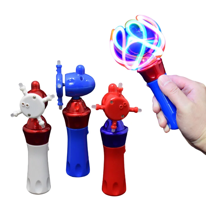 Light Up Magic Toy Wands for Kids Boys Girls Flashing LED Spinning Wands Batteries Included Fun Gift Birthday Party Favor