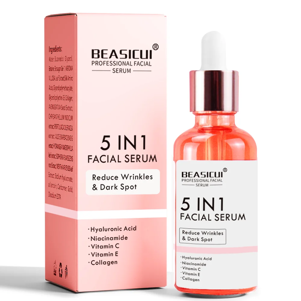 New Skin Care Serum Facial 5 in 1 Whitening Anti Age Wrinkle Face Serum Anti Aging Serum