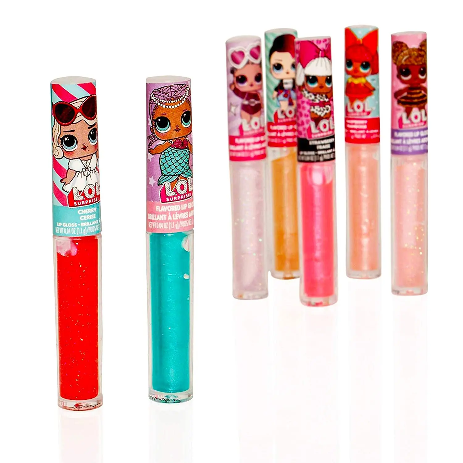 
24 Years OEM experience 100% safe Kids makeup beauty lip gloss sets with custom pattern and private label in gift box 