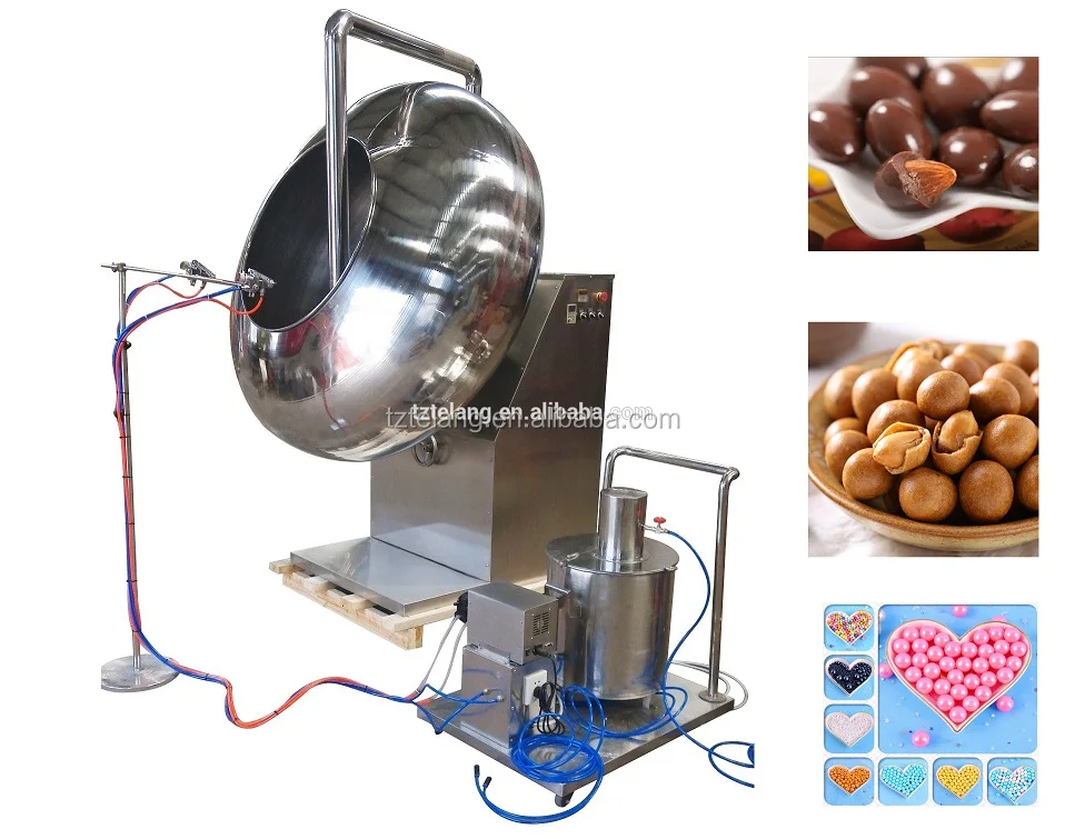 Low cost high quality efficient nut chocolate peanut raisin coating machine