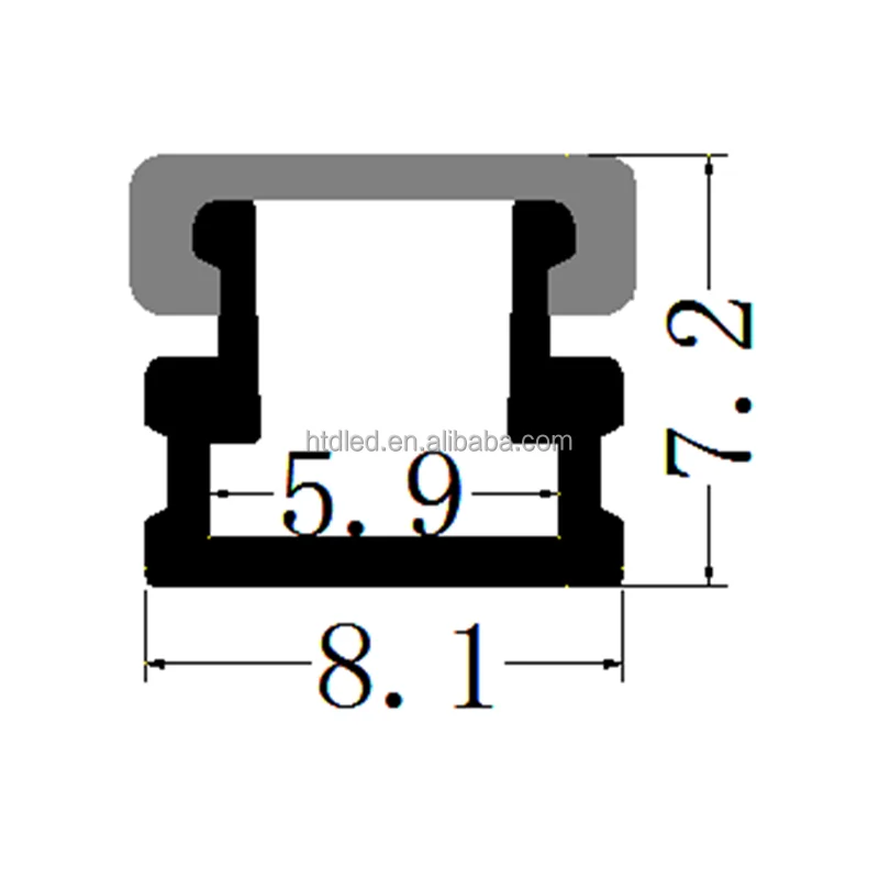 
Narrow size PCB 4mm 5mm Aluminium profile Channel Led strip Bar Custom Aluminium Extrusion 