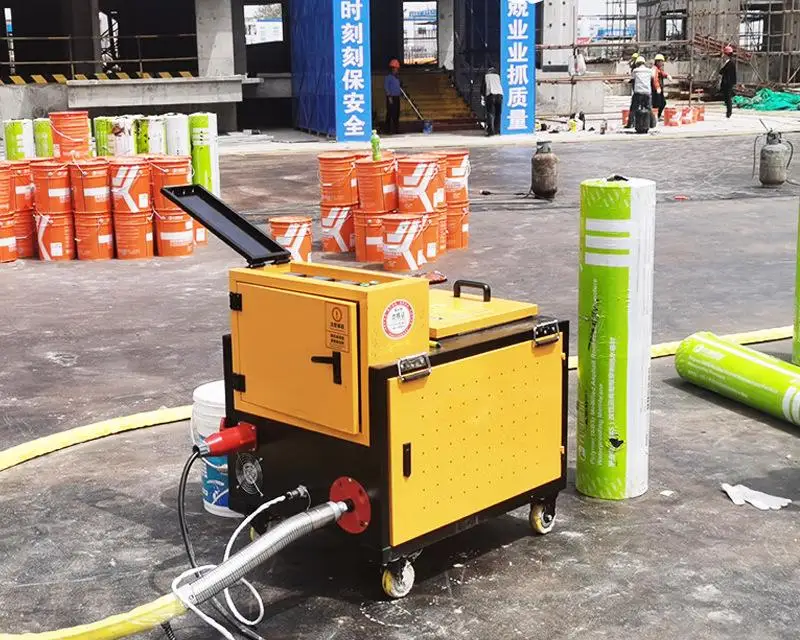 Waterproof construction non-cured hot-rubber asphalt waterproofing coating spraying machine for flat roofs and road