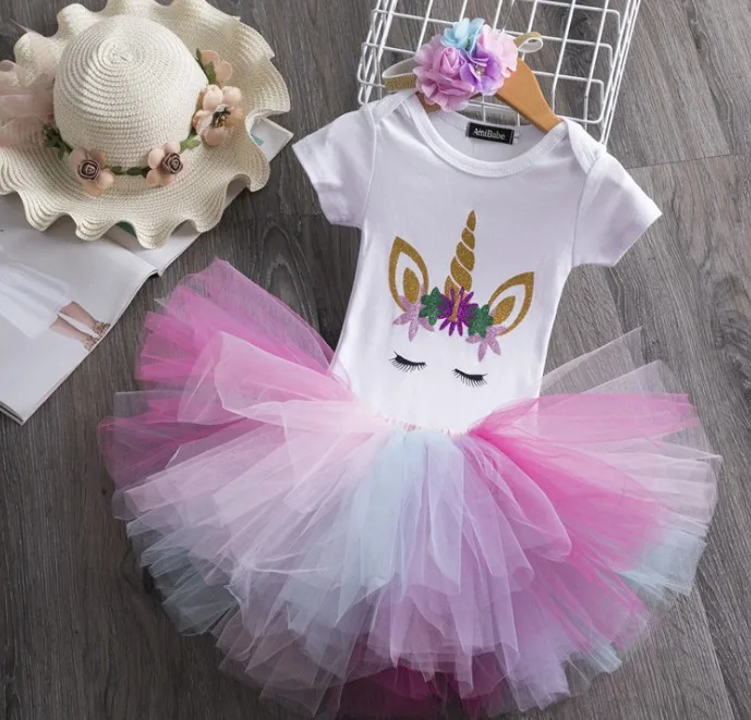 New release Baby Girls Clothes 1 Year 1st Birthday Dress Party Dresses For Girl Toddler Kids with fastest delivery