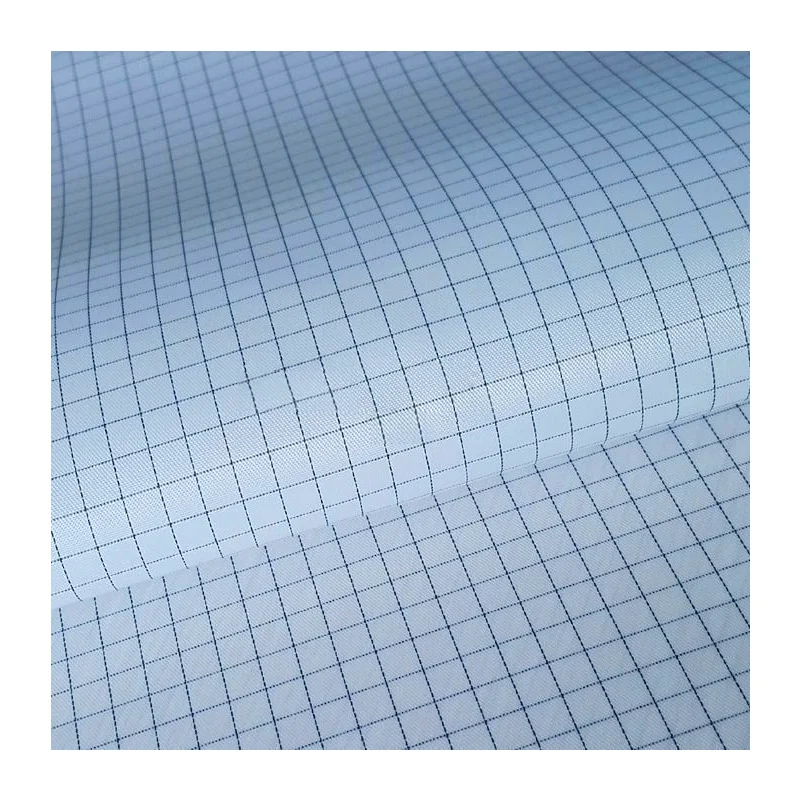 In stock high quality 98%poly 2%carbon twill anti-static workwear fabric for uniforms shirts