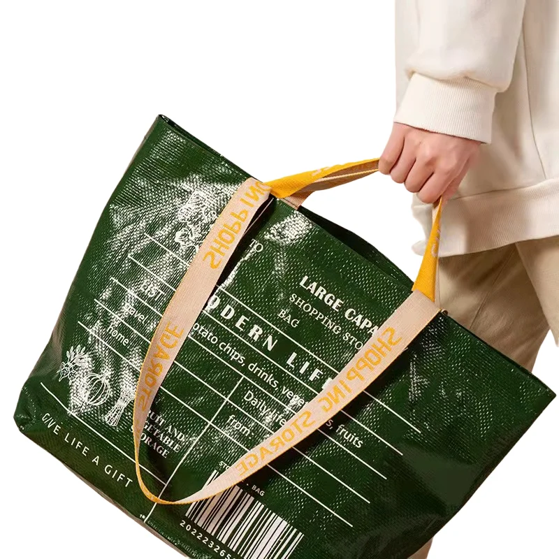 OEM рекламная многоразовая продуктовая супермаркета Водонепроницаемая ламинированная PP Нетканая Сумка-тоут