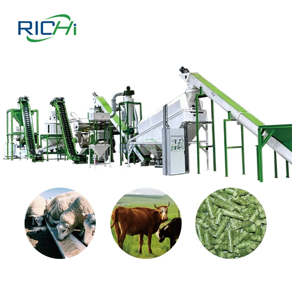 China Manufacturer Alfalfa Hemp Production Line/Grass Hops Pellet Line With 1-10TPH Customize Optional Capacity