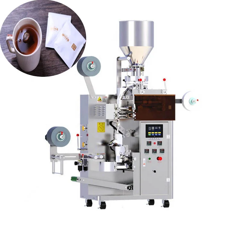 Full Automatic Tea Leaves Herb Packing Machine Inner And Outer Bag Dip Tea Bag Packing Machine With String And Tag
