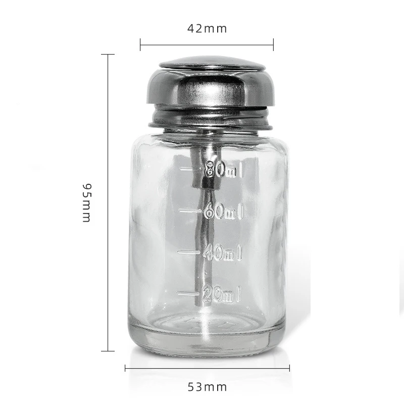 Glass Pump Bottle Nail Empty Nail Polish Remover Bottle With Out Pump Empty Nail Polish Remover Pump Bottle