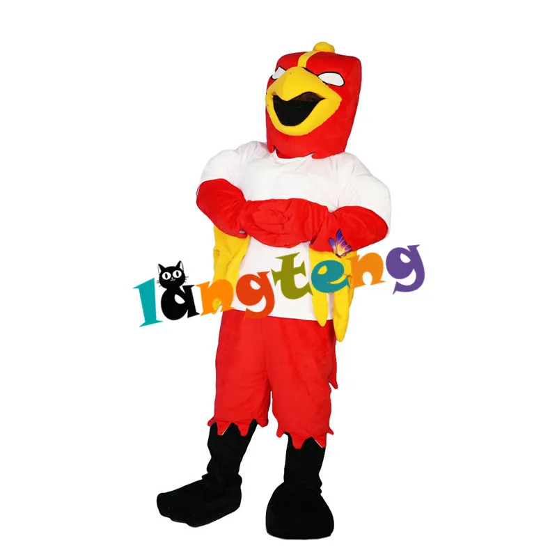 833 Bald Animal Costume Red Eagle Adult Cosplay Hawk Falcon Furry Costuming